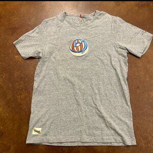 Men's Tracksmith Donut Tee T-Shirt Short Sleeve Gray Mens Medium